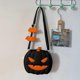 thumbnail image 2 of 1-pack black funny pumpkin bag, new fashion shoulder bag European and American Halloween creative little devil underarm bag, 2 of 2