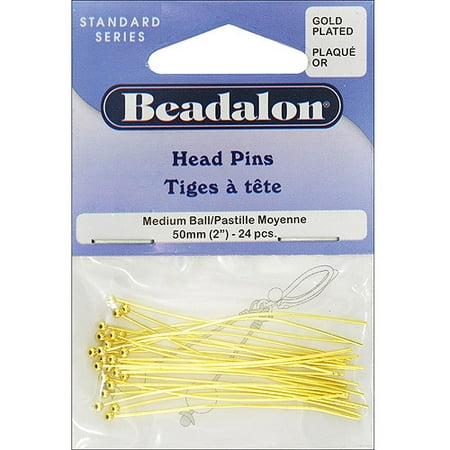 Gold Vegetable Dish - Beadalon Ball Pin: Gold Plated, 50mm