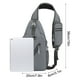 thumbnail image 4 of Riñonera para hombre | Mochila bandolera impermeable con múltiples bolsillos | Banda reflectante y orificio para auriculares para viajes, escuela y actividades al aire libre, 4 of 9