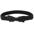 thumbnail image 1 of Women Faux Leather Bowknot Black Elastic 1.5" Wide Cinch Belt, 1 of 1