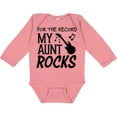 thumbnail image 3 of Inktastic For the Record, My Aunt Rocks Boys or Girls Long Sleeve Baby Bodysuit, 3 of 5