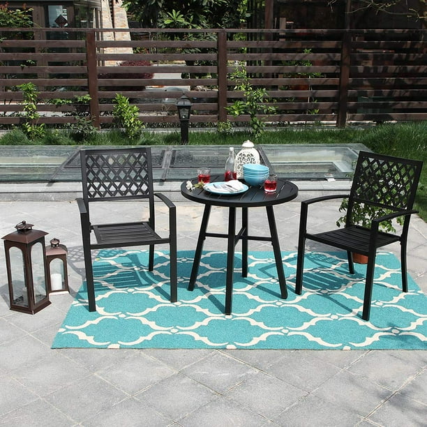 Mf Studio Metal 3 Piece Patio Outdoor Dining Furniture Set With 2 Chairs 1 Round Table For Garden Backyard Com - Outdoor Patio Table And 2 Chairs Mf Studio Metal 3 Piece Patio Outdoor Dining Furniture Set With 2 Chairs 1 Round Table For Garden Backyard Com - Outdoor Patio Table And 2 Chairs