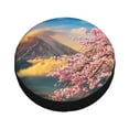 thumbnail image 3 of Easygdp Cherry Blossoms Automobile Tire Dust Cover, 14-17in Spare Tire Cover Universal Fit for Trailer, Car, Truck, SUV, Jeep - 15 inch, 3 of 9
