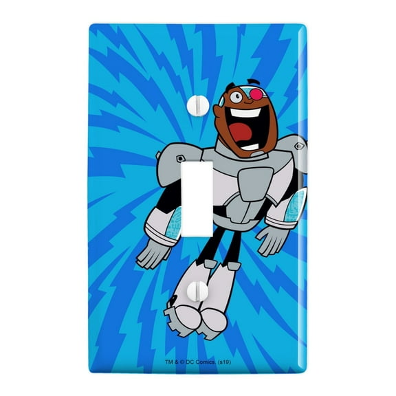 Teen Titans Go! Cyborg Plastic Wall Decor Toggle Light Switch Plate Cover