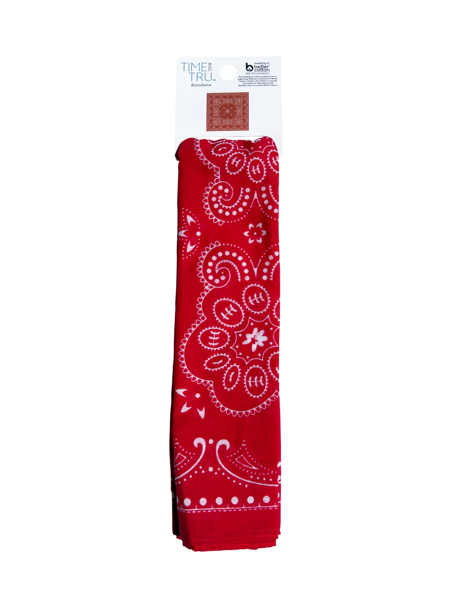 Time and Tru Women's Western Star Bandana, Orange Mango, One Size