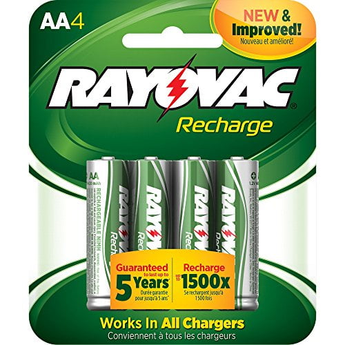 RAYOVAC AA 4-Pack RECHARGEABLE Batteries, LD715-4OP GENE