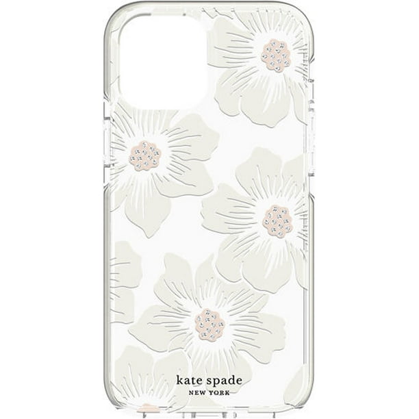 Kate Spade Defensive Hardshell Case for iPhone 12 Pro / 12 - Hollyhock  Clear 