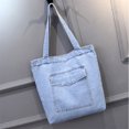 thumbnail image 2 of Youkk Fine Stitching Handbag Stylish And Trendy For Fashionable Individuals Strong Handle Shoulder Bags Style 3 light blue, 2 of 6