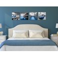 thumbnail image 5 of Blue Beach Wall-Art - Coastal Wall Decor For Bathroom - Model Lighthouse Decor - Seascape Picture For Living Room Boat Canvas Wall Art 14x14 Inches x 4Pieces, 5 of 6