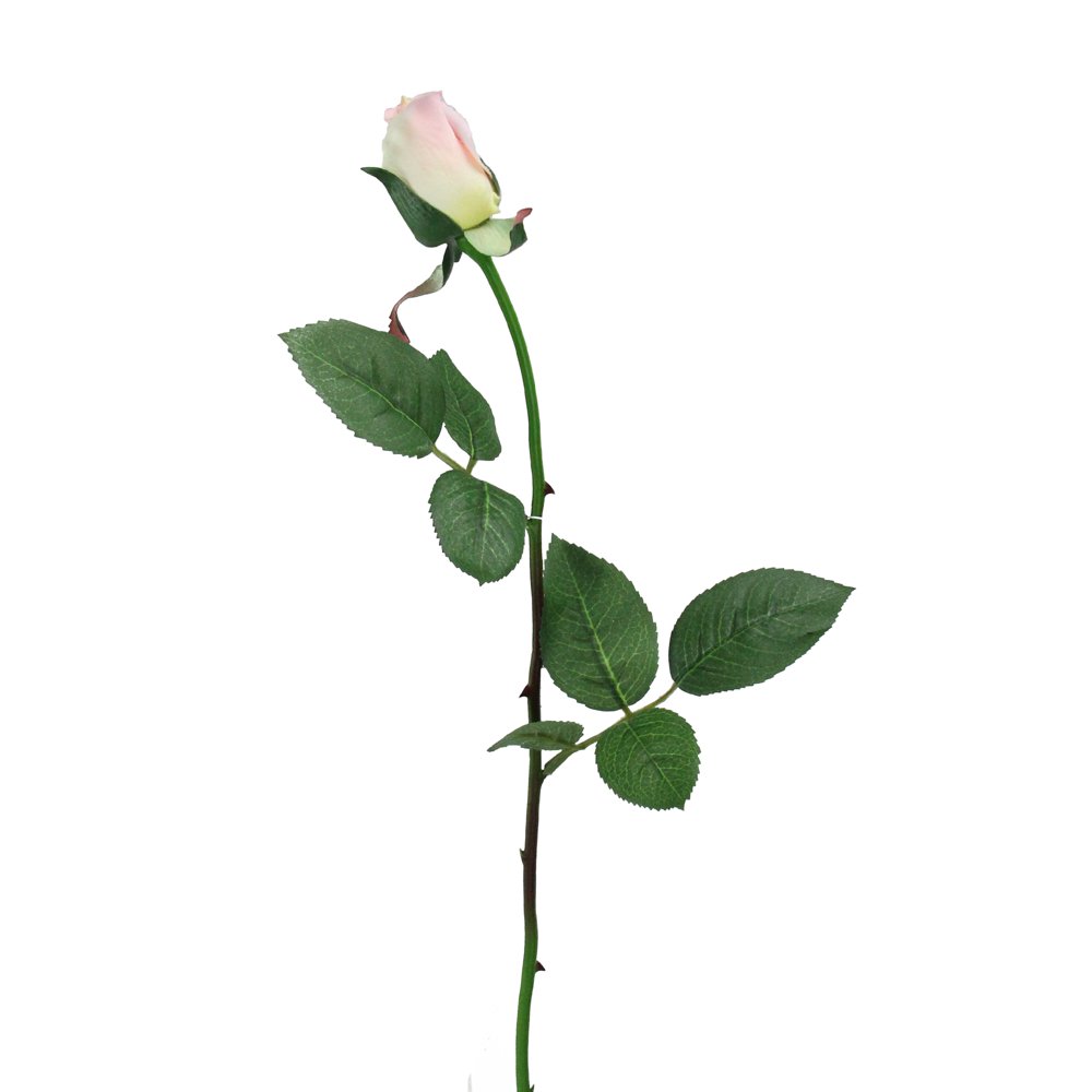 23" Pink Long Stem Artificial Rose Bud Pick