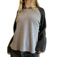 thumbnail image 3 of Sunisery Women Y2k Oversized Sweatshirt Long Sleeve Crewneck Loose Pullover T-Shirt Tops Grunge Aesthetic Streetwear, 3 of 6