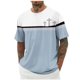 thumbnail image 2 of Tops para hombre, blusas y camisas de cuello redondo y manga corta para hombre, blusas casuales de moda con cuello redondo y manga corta, blusas para hombre, blusas de poliéster para hombre, 2 of 5