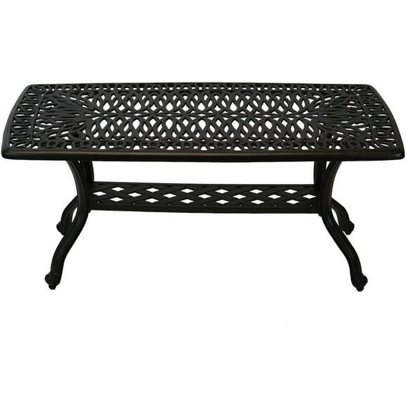 Outdoor patio furniture coffee table garden cast aluminum Decor