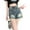 Blue, variant on SRZYMJ Mom Jean Shorts Women's Women's Loose Fit Straight Leg Denim Trousers with Hem Detail for Casual Spring Style