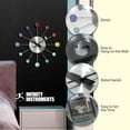 thumbnail image 6 of Infinity Instruments Orb Spoke 15 Inch Starburst Indoor Wall Clock, Rainbow, 6 of 7