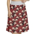 thumbnail image 1 of Women's Gothic Skulls and Flourishing Roses A-line Printed Skirt Casual Wear, S, Dark Grey and Multicolor, by Ambesonne, 1 of 1