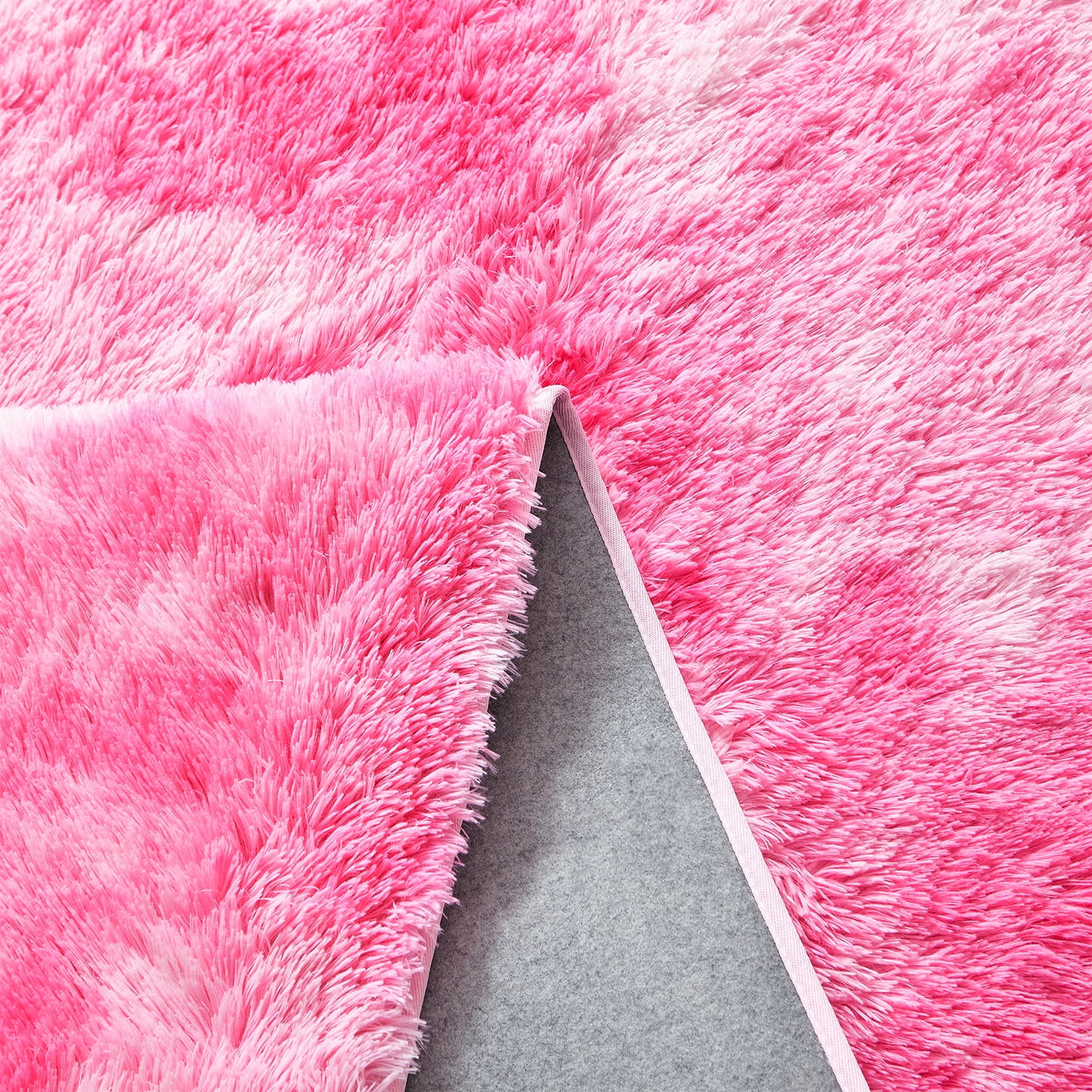 MerryHome Soft Plush Faux Fur Area Rug, Fuzzy Carpet Decor Rug for Bed Room,Pink(3x5 Feet)