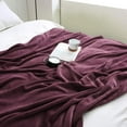 thumbnail image 5 of BEAUTEX Fleece Throw Blanket for Couch Sofa or Bed Throw Size, Luxury Flannel Lap Blanket (Wine, 50" x 60"), 5 of 6