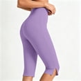 thumbnail image 4 of Diufon Capri Leggings for Women High Waisted Side Slit Stretch Cropped Pants Summer Casual Capris Yoga Pant, 4 of 8
