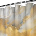 thumbnail image 4 of Colorful Marble Shower Curtain, Abstract Jade Texture Gold Stripes Ombre Shower Curtain, Modern Ink Art Decor Waterproof Fabric Shower Curtain for Bathroom Set with 12 Hooks, 72 X 84, 4 of 4