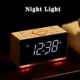 "iTOMA Alarm Clock Radio with 1.4"" LED, Bluetooth, USB, Night Light