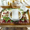 thumbnail image 2 of Christmas Placemats Set of 4, 12x18 inch Merry Christmas Gnome Table Mats with Christmas Balls, Buffalo Plaid Winter Holiday Christmas Placemats for Kitchen Farmhouse Party Banquets Decoration, 2 of 6