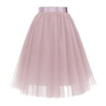 thumbnail image 4 of Riforla Carnevale New Women Tulle Skirts Knee Length Long Adult Tutu Layered Short Prom Party Midi Skirt Skirts for Women Rose Gold One Size, 4 of 6