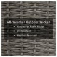 thumbnail image 3 of Crosley Furniture Palm Harbor 29" Wicker / Rattan Bar Stool in Gray (Set of 2), 3 of 8