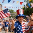 thumbnail image 4 of US Independence Day Uncle Sam Sequined Top Hat, 250th Anniversary Usa Hat for 4th of July & Carnival Parties, 9.84x7.87in, 4 of 5