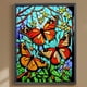 thumbnail image 1 of Cuadros Decorativos Kit de pintura de diamante de taladro redondo completo 5D DIY mariposa de vidrieras (sz4273) Wdftyju embutido en tela, 1 of 9