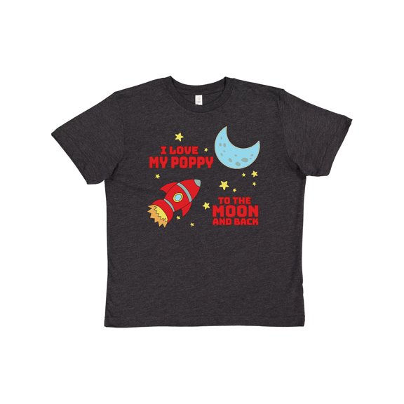 Inktastic I Love my Poppy to the Moon and Back Youth T-Shirt
