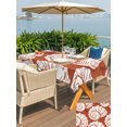 thumbnail image 5 of Outdoor Tablecloth with Umbrella Hole for Patio/Picnic/Party/Camping, Vintage Shell Burnt Orange Waterproof Table Cloth Rectangle Table Cover Washable, Summer Ocean Coastal (60"x 84"), 5 of 9