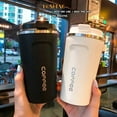 thumbnail image 3 of Thermo Cafe Coffee Mug Car Thermos Mug 510ML LeakProof Travel Thermo Cup for Tea Water Coffee Double 304 Stainless Steel (Black,17OZ (510ml)), 3 of 5