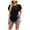 Black, variant on Giftesty Womens Summer Tops Women's Casual Sexy Fashion Summer T-Shirt Cutout Tunic Ruffle Sleeve Top Blouse