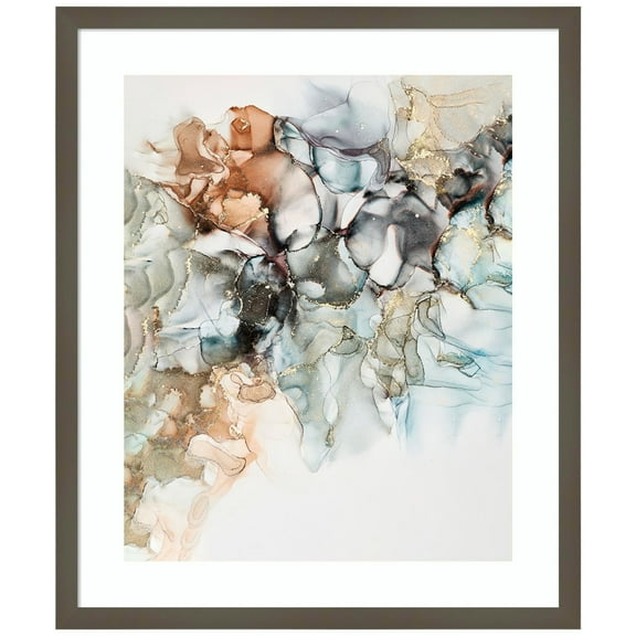 Amanti Art Abstract Flow II Wood Framed Wall Art Print