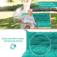 thumbnail image 4 of Outdoor Swing Cushions 40”, Porch Swing Cushions Thicken 4", Anti-Fading Patio Swing Chair Pads, Waterproof Bench Cushions, Swing Chair Cushion for Outdoor Canopy Swing Glider, 4 of 7