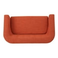 thumbnail image 4 of GDF Studio Brony Muted Orange Fabric Mid Century Modern Loveseat, 4 of 11