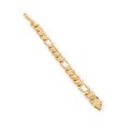 thumbnail image 3 of Pulsera Figaro 3x1 13mm Unisex 22cm Chapa de Oro 18K Ametrinaa MPCA0014-22, 3 of 5