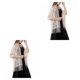 thumbnail image 3 of Guardurnaity Mantón de tela para mujer, portátil, reutilizable, lavable, encaje decorativo, transpirable, elegante, para oficina, baile, niñas, Beige 2piezas, 3 of 6