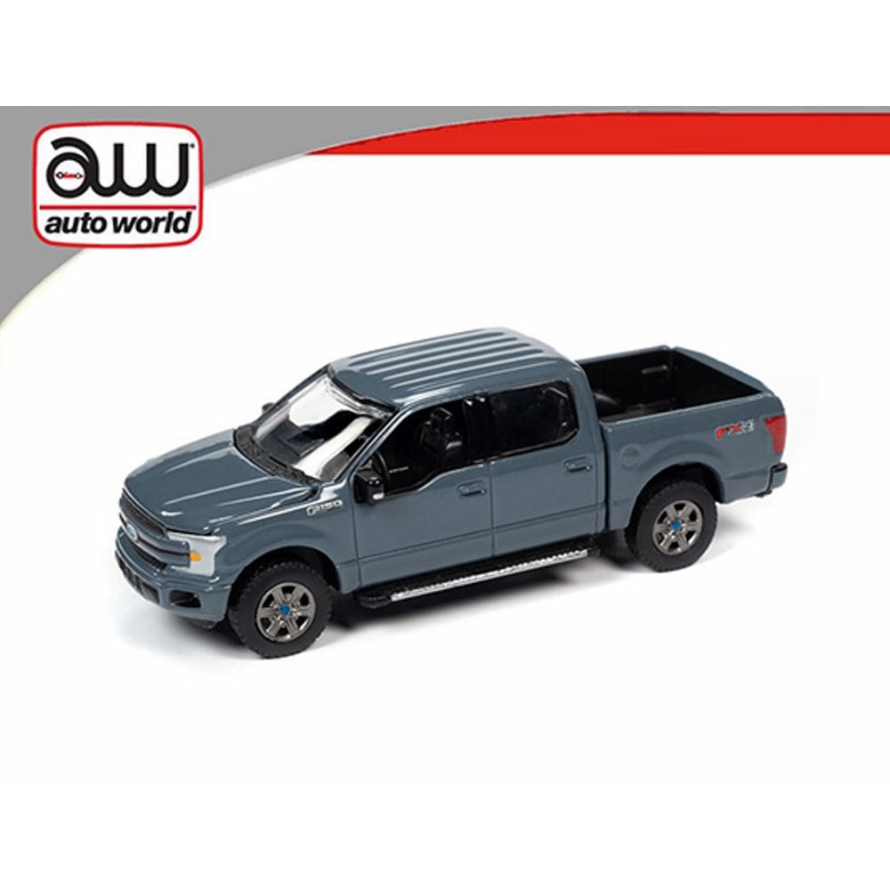2019 Ford F150 Lariat, Gray Auto World AWSP04124A 1/64 scale Diecast Model Toy Car