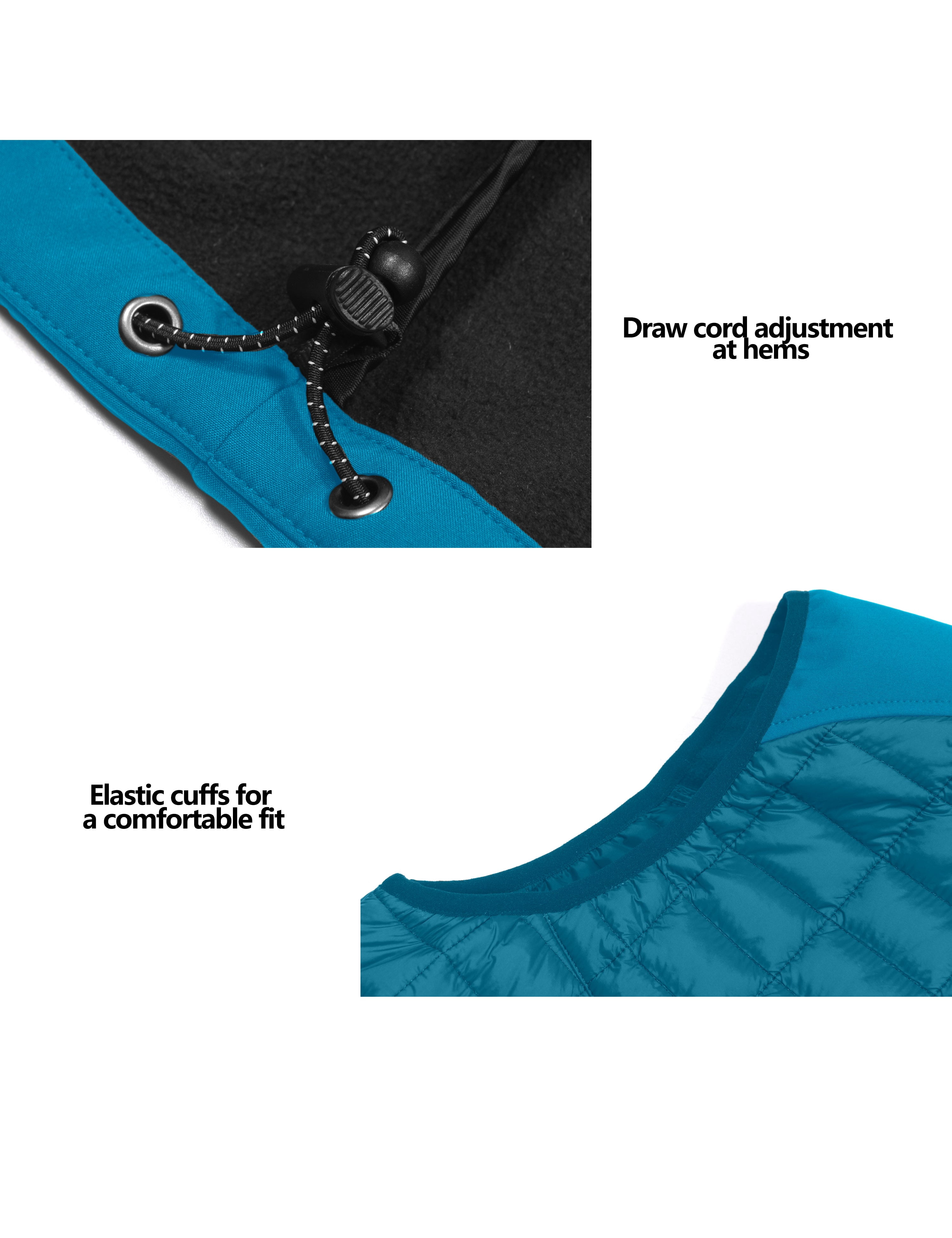 Little Donkey Andy Men’s Lightweight Puffer Vest, Warm Outdoor Sleeveless Jacket for Hiking Travel Running Bright Blue S