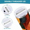 thumbnail image 3 of Yayeee 40oz Stainless Steel Tumbler with Straw and Handle Double-Wall Insulated Travel Water Bottle, Colorful Leaves, 3 of 8
