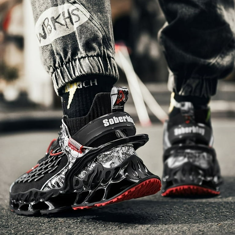 Men's Blade Type Shoes, Breathable Shock Absorption Running Shoes