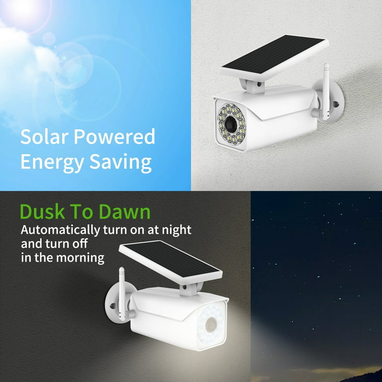 Hyper Tough Solar Motion Security Light, Simulated Camera, White