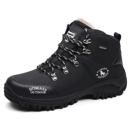 

Men‘s Warm Fleece Comfortable Non-slip Snow Boots Waterproof Outdoor Hiking Shoes Winter
