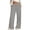 Gray, variant on Girls Cotton Wide Leg Sweatpants Drawstring Elastic High Waist Trousers Breathable Soft Athletic Casual Loose Pant with Pockets
