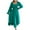 Green, variant on Women Long Sleeve Solid Color Square Neck Office Style Flared Sleeve Ruffled Wedding Guest Dress Evening Dress,Fall Winter Birthday Dresses for Women,Women Party Dress,Army Green,L