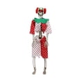 thumbnail image 2 of Halloween Skeleton Decorations 19 Inch Posable Clown Skeleton Spooky Indoor Outdoor Hanging Prop for Haunted House Halloween Party 1 Pack, 2 of 7