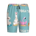 thumbnail image 3 of Yiaed Animal Meditation for Men's Soft Sleep Pajama Short Lounging Pajama Shorts-3X-Large, 3 of 8