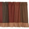 thumbnail image 3 of VHC Brands Maisie Primitive Country Kitchen Curtain, Red Patchwork Valance 19x60, 3 of 7